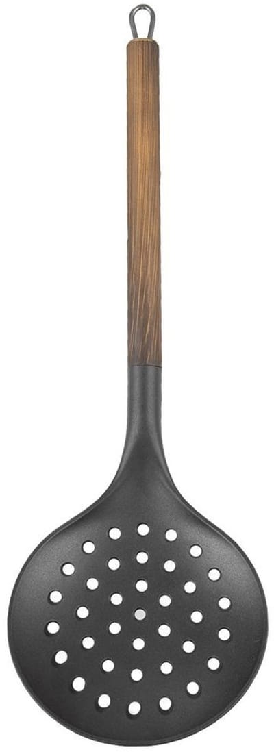 Orion - Thermoplastische Schuimspaan - 35 cm - Zwart - Metaal met Houten Coating
