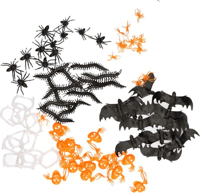 Amscan Nep beestjes mix - 72x stuks - multi color - halloween - horror - feestdecoratie