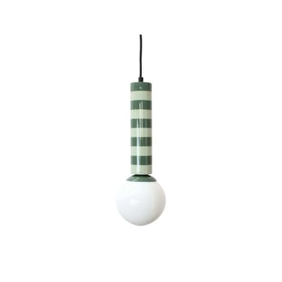 Leitmotiv Hanglamp Rayado - Groen - 12x12x38cm - Modern - Hanglampen Eetkamer, Slaapkamer, Woonkamer