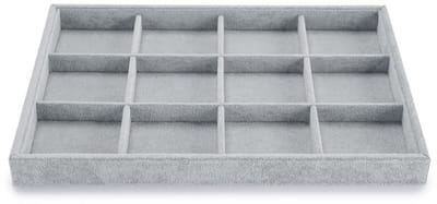Dailygoods- Sieradendienblad Stapelbaar - Sieradenopberger met Ritsen - Organizer - Sieradendisplay - 12 Vakken - Hoogwaardig Houtcomposietmateriaal