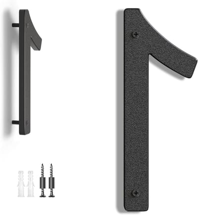Huisnummer - Voordeur Nummer Adres - Huis Identificatie - Zwevend Uiterlijk - 25 cm - Zwart