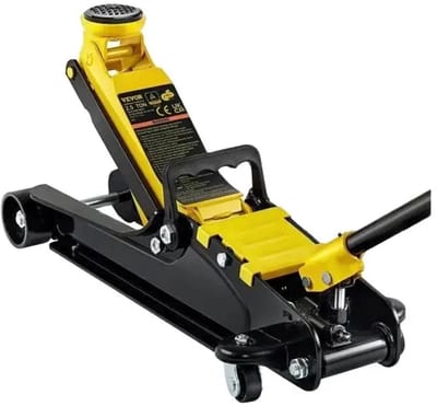 CYRO - Autokrik Hydraulisch - Hydraulische Krik - Garagekrik - Autokrik - 2,5 Ton Belastbaar - Laag Profiel - Enkele Zuiger - Geel