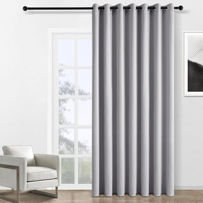 Zwarte Opaque Buiten Gordijnen met Oogjes voor Raam 300 x 240 cm - Verduisterende Tuin Gordijnen voor Privacy en Bescherming tegen UV-stralen