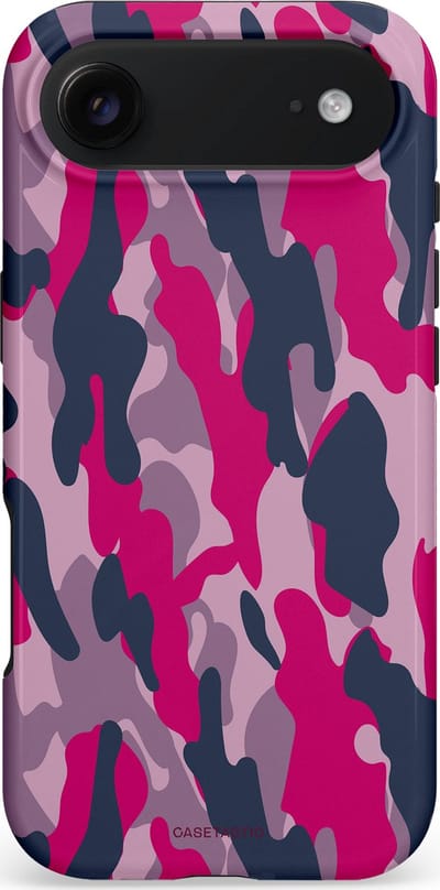 Casetastic hoesje geschikt voor Apple iPhone Air - MagSafe - Dubbellaagse bescherming - Urban Pink Camo - Fashion Case - Lila Roze Donkergrijs Grijs