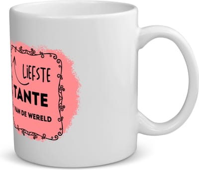 Akyol - liefste tante van de wereld koffiemok - theemok - Tante - de liefste tante - verjaardag - cadeautje voor tante - kado - geschenk - 350 ML inhoud
