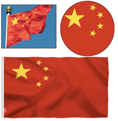 Chinese vlag - Vlag van China - Vijfsterrige Rode Vlag - 150/90CM - Polyester - WK - Voetbalvlag - CHPN