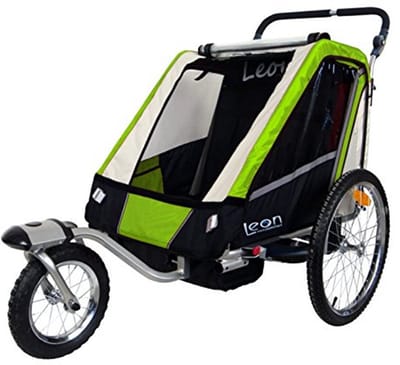 Fietsaanhanger voor 1 of 2 Kinderen met Vering - Veilig en Comfortabel