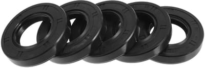 Universele olieafdichting met dubbele lip en stalen afdichtring, 30 x 55 x 10 mm, hoge druk, NBR-rubber, zwart, 5 stuks - ideaal voor motoren, machines en voertuigen