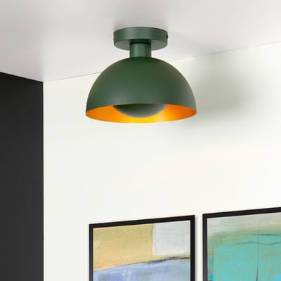 Lucide SIEMON - Plafonnière (Plafondlamp) - Ø 25 cm - 1xE27 - Groen