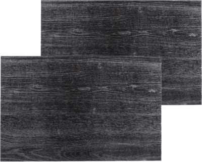 Secret de Gourmet tafel placemat in ebbehout print - Set van 4x stuks - PVC - 45 x 30 cm - Onderleggers - Diner/ontbijt