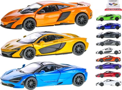 Kinsmart Auto Mclaren P1 t/m 675LT Pull-back 1:36 Staal Die-cast verkrijgbaar in 12 kleuren verkoop per stuk