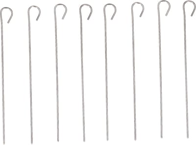 Humbert Vleesspiezen - 8x - RVS - 10 cm - Rond Handvat - Vleespennetjes - gourmet BBQ Spiesjes