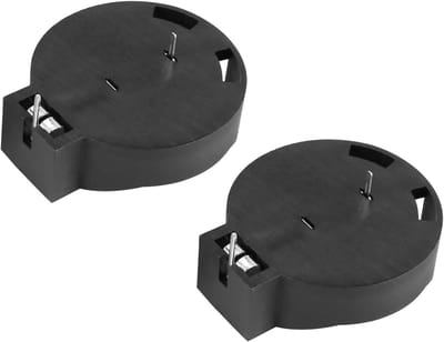 Batterij Houders - Knoopcel Cases - Elektronica Reparatie - 2 Pinnen DIP-Type - 2 Stuks 24mm - Zwart