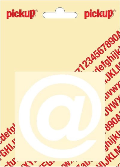 Pickup plakletter Helvetica 80 mm - wit @