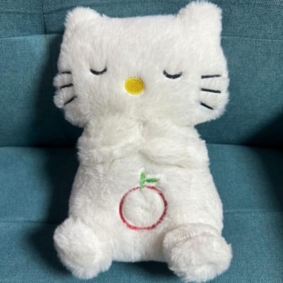 Cartoon Nieuwe Gloeiende Ademende Muziek HelloKitty Pluche Pop Schattig Dier Kat Kinder Slaapmaatje Verzachtende Pluche Speelgoed Cadeaus 28 18 15 260g gray