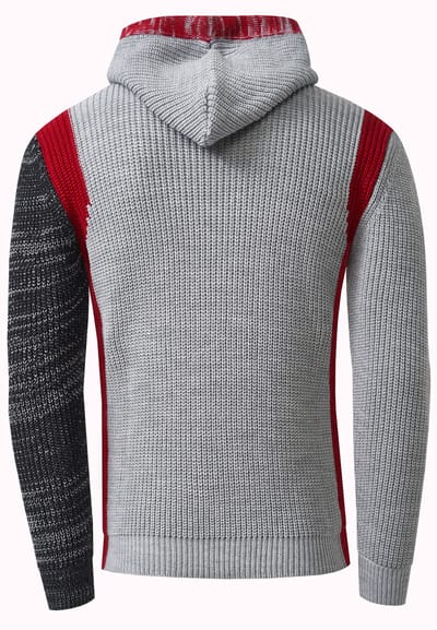 Contrasterende dikke hoodie
