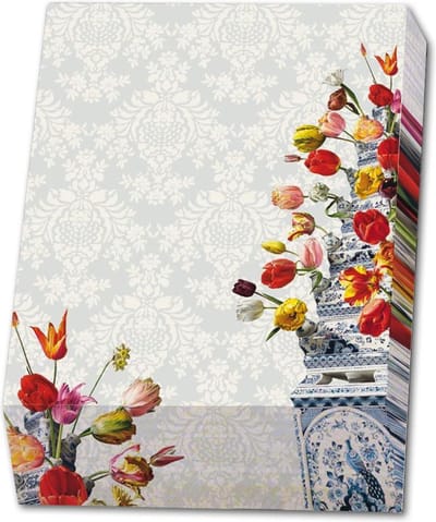 Bekking & Blitz - Memoblok - Memo blocnote - Notitieblok - Kunst - Bloemen - Bloemstilleven met Tulpenvaas - Roman Reisinger - Uniek design