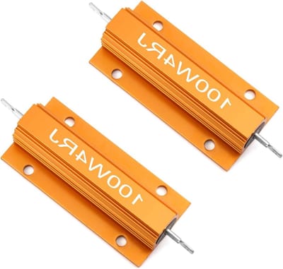 Aluminium Scheepswikkelweerstand - Draadgewonden weerstand - Elektronica projecten - 100W vermogen - 4 Ohm - Aluminium