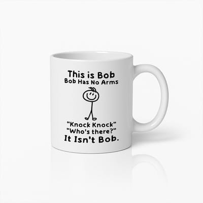 Grappige "Dit is Bob" Koffiemok 330ml – Humoristisch Knock Knock Grap Cadeau – Unieke Novelty Mok Voor Koffieliefhebbers