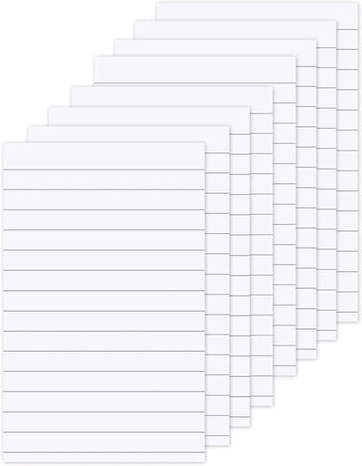400 Stuks Lijmende Notitieblaadjes 100 x 150 mm - Grote Lijngedrukte Plaknotities voor Kantoor, Studie en Organisatie