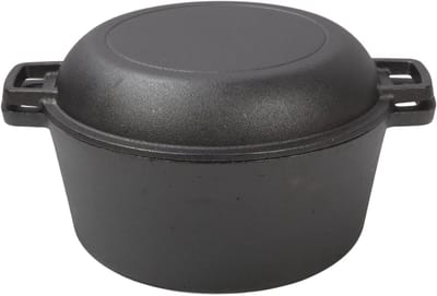 Gietijzeren Dutch Oven Pot van 10,24 Inch met Deksel, Ideaal voor Brood, Bakken en BBQ