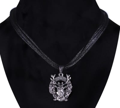 Trachten sierraad Hert Volwassenen Vrouwen Zwart / Zilver Oktoberfest Maat One size