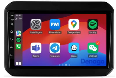CarPlay autoradio geschikt voor Suzuki Ignis (2016 t/m 2020) | 9 inch | Android 13 | Draadloos Apple CarPlay & Android Auto | 2GB + 32GB | QuadCore processor | Denago DNG-A158 | 2025 model | 2016 2017 2018 2019 2020 | Bluetooth & Wifi