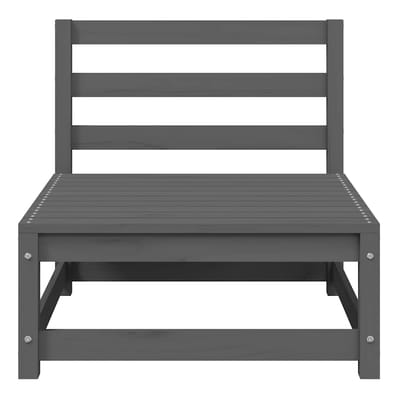 vidaXL - 2-delige - Loungeset - met - kussens - massief - grenenhout - grijs