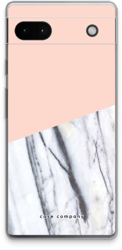 Case Company® - Hoesje geschikt voor Google Pixel 6a hoesje - A touch of peach - Soft Cover Telefoonhoesje - Bescherming aan alle Kanten en Schermrand