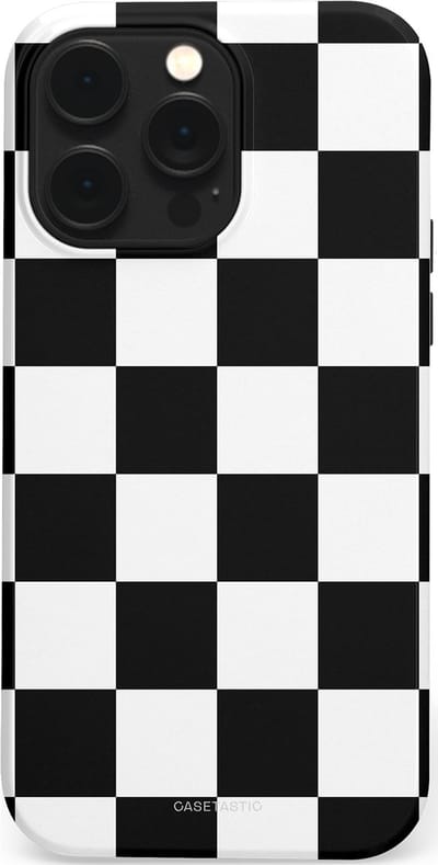 Casetastic Hoesje Geschikt voor Apple iPhone 14 Pro Max Magsafe - Stijlvolle Beschermende Duo-layer Case - Schaak