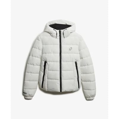 Superdry Hooded Spirit Sports Pufferjas White Grootte: 42