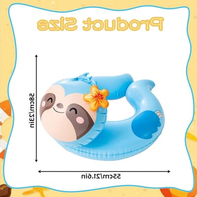 Opblaasbare Zwemring met Sloth en Flamingo voor Kinderen van 2-6 Jaar - PVC Water Speelgoed voor Zomer, Zwembad en Strand Activiteiten