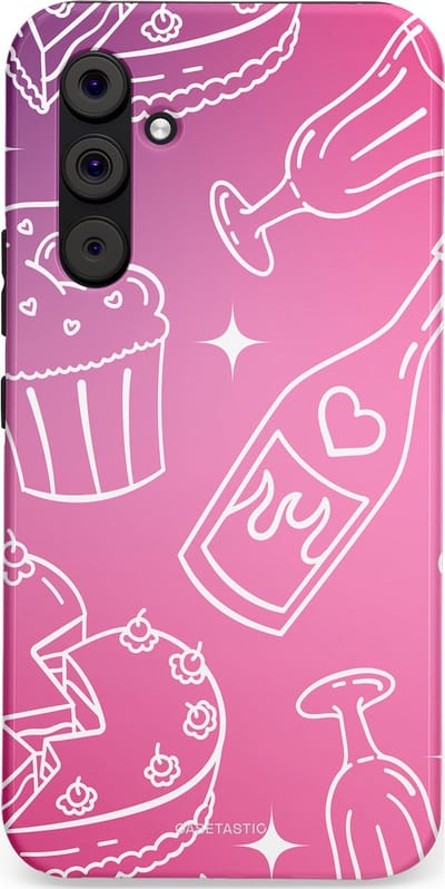 Casetastic Hoesje Geschikt voor Samsung A54 (5G) - Stijlvolle Beschermende Duo-layer Case - Roze Gebakfeest