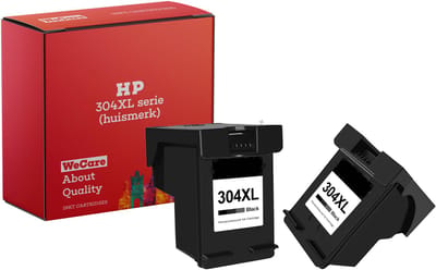 2-pack | Geschikt voor HP 304XL Inktcartridges - 2 zwarte inktcartridges - Geschikt voor DeskJet 2620 - 2630 - 3720 - 3750 - 3760 - 3762 - 3764 - Envy 5010 - 5020 - 5030 - 3JB05AE