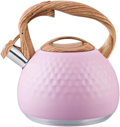 Waterketel Rvs - Theepot Fluitketel - Koffie Thee Zetten - Geïsoleerd Handvat - 3 Liter - Rosa