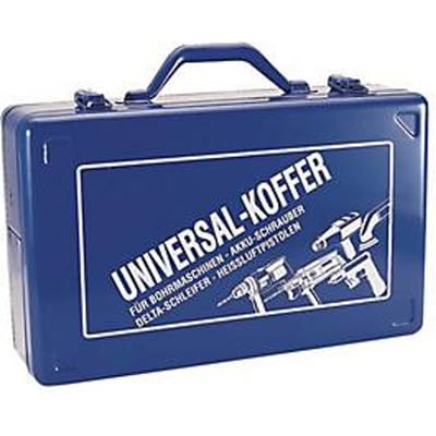 Koffer voor gereedschapswerktuig, schuimrubber inleg, B 390 x D 240 x H 112 mm, plaatstaal