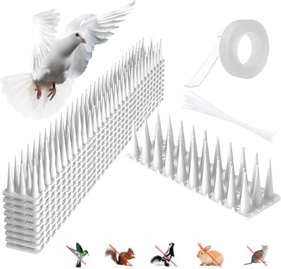 Effectieve Vogelschrikspikes voor Daken en Ramen, 10 Stuks, 43 x 4 x 3.5 cm, Kattenbescherming, Dierenafschrikking, Vogelpreventie