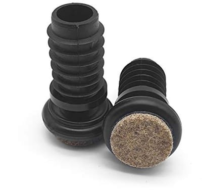 Set van 12 Glijders met Lamellen voor Meubels – Vilt Vloerbescherming voor Buizen Ø 16,5 – 17 mm