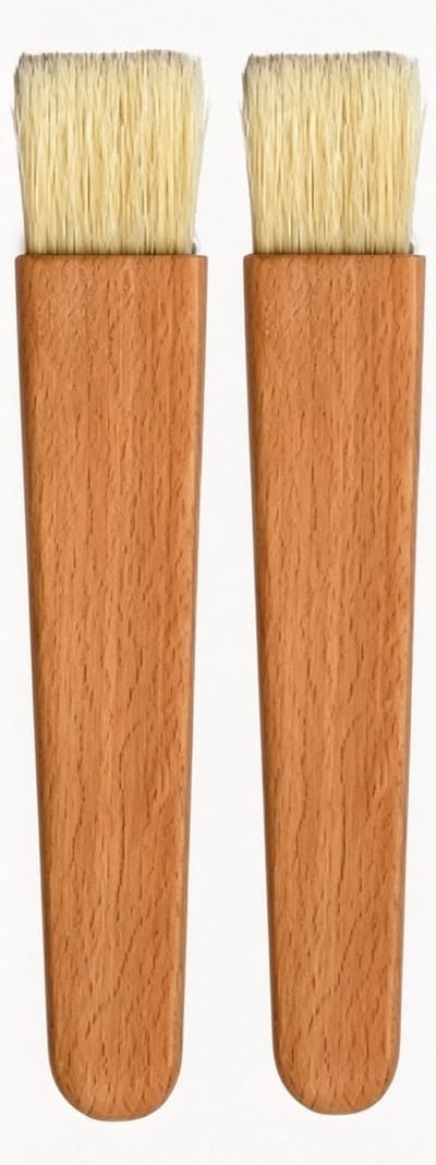 Bakborstel - Inkwastje- Keukenborstel met houten handvat - Olieborstel- Duurzaam - Geschikt voor het aanbrengen van olie, boter en marinades
