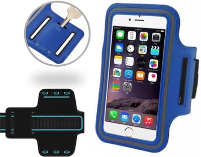 Hardloop Telefoonhouder Sportarmband Blauw - Universele Sport Armband voor Telefoon tot 5.7 inch