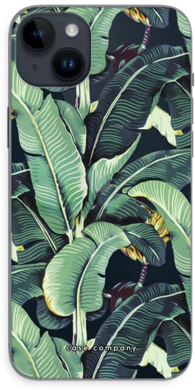 Case Company® - Hoesje geschikt voor iPhone 14 Plus hoesje - Bananenbladeren - Soft Cover Telefoonhoesje - Bescherming aan alle Kanten en Schermrand