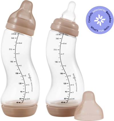 Difrax Babyfles Natural - 250 ml - Wit - 2 Stuks - S-fles - Anti Koliek