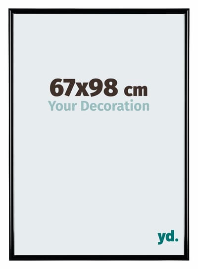 Your Decoration - Fotolijst 67x98 cm - Kunststof - Zwart Hoogglans - Bordeaux