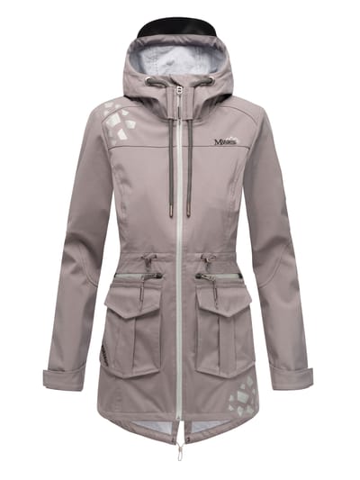 Marikoo dames softshelljas – Ulissaa met capuchon & reflecterende details