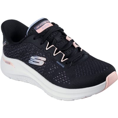 Skechers Arch Fit 2.0 Fresh Pace Textiel Dames Zwarte/multi Sneakers