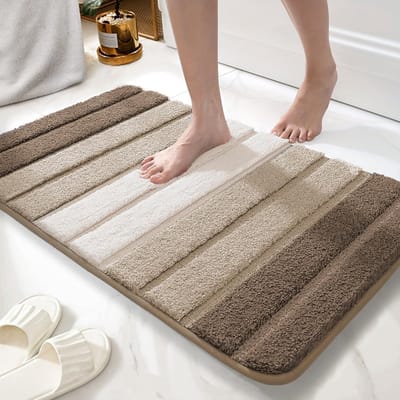 Dailygoods- Badmat Super Absorberend - Microvezel - Antislip - Badkamertapijt - Deurmat - 40 x 60 cm