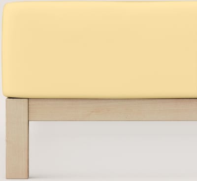 Schlafgut Pure Jersey Hoeslaken XL - 180x200 - 200x220 164 Yellow Mid