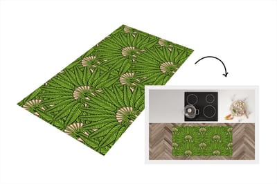 Keukenloper - Loper keuken - Palmblad - Patronen - Jungle - Tropisch - 120x60 cm - Keukenloper vinyl