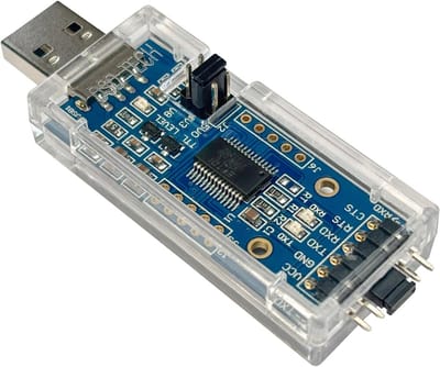 USB naar TTL adapter - Seriële converter - Debuggen programmeren - FTDI chip ingebouwd - 38x10x4mm - Transparant