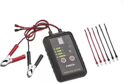 Brandstof injector tester. Geschikt voor het testen van de injector op lekkage, verstopping of als die uitgebrand is. Voorzien van 4 verschillende pulssignalen.